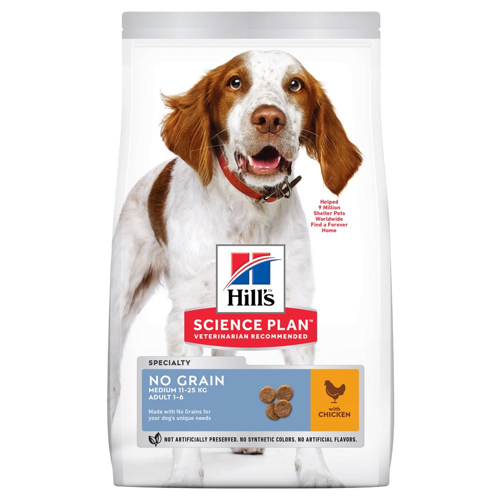 HILL'S SP Adult No Grain Medium Хіллс Сухий Корм для Собак з Куркою - 2,5 кг