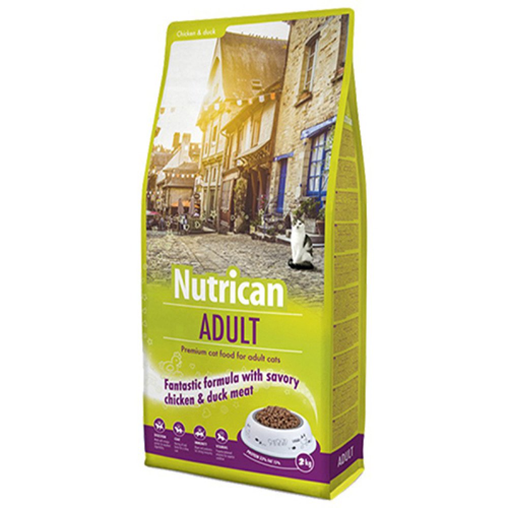 Сухий корм Nutrican Adult Cat для дорослих котів всіх порід зі смаком курки та рису, 10 кг