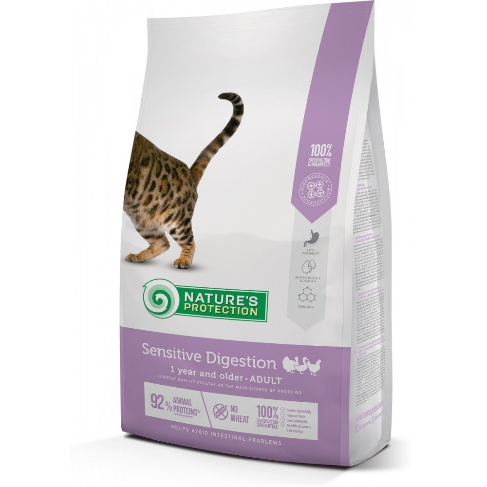 Сухой корм Nature’s Protection Sensitive Digestion для кошек с чувствительным пищеварением, 7 кг