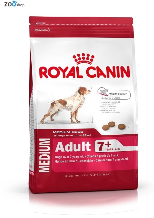 Royal Canin (Роял Канин) MEDIUM ADULT 7+ Cухой корм для собак средних пород, старше 7 лет 4 кг