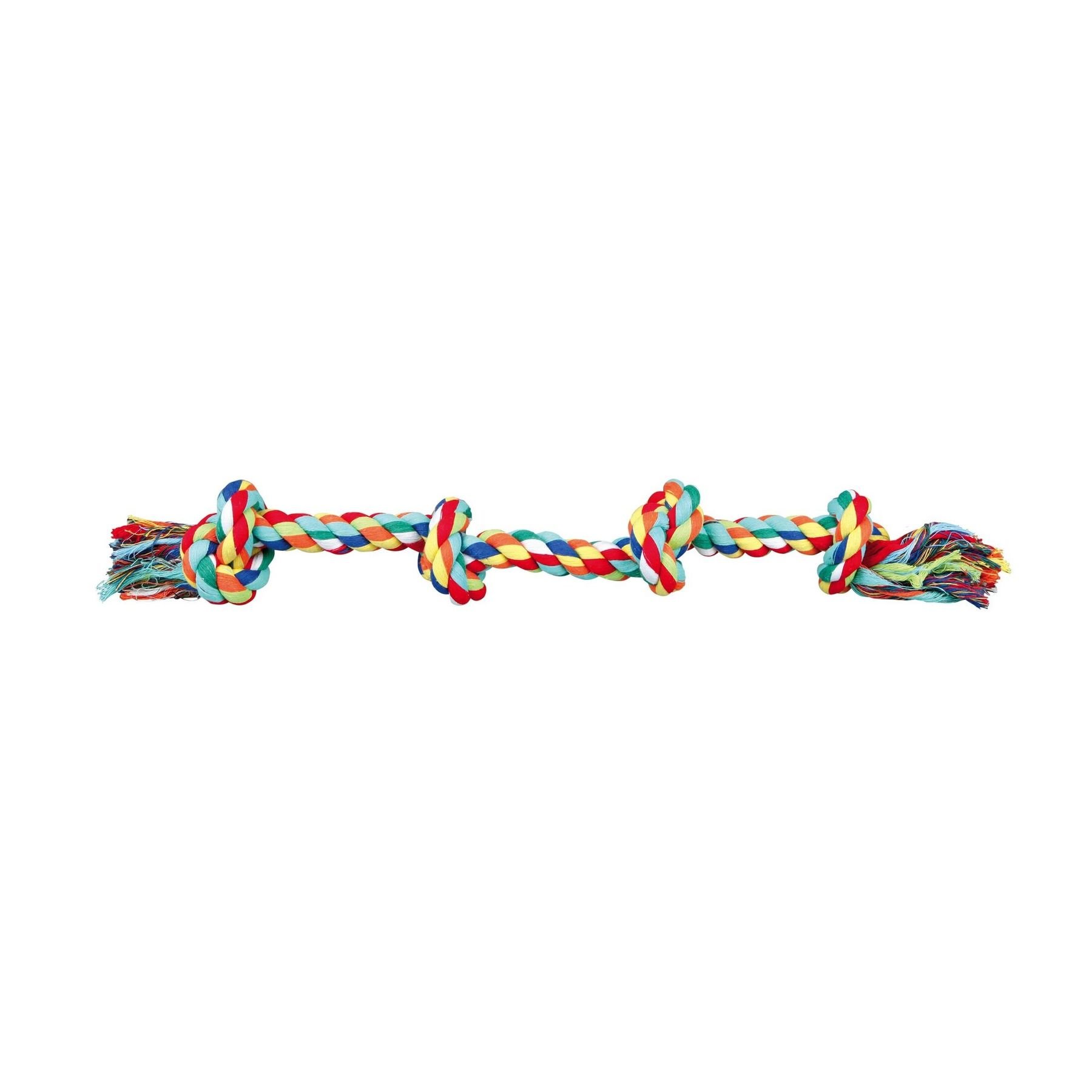 Іграшка для собак Trixie Канат плетений з вузлами 54 см (текстиль, кольори в асортименті)