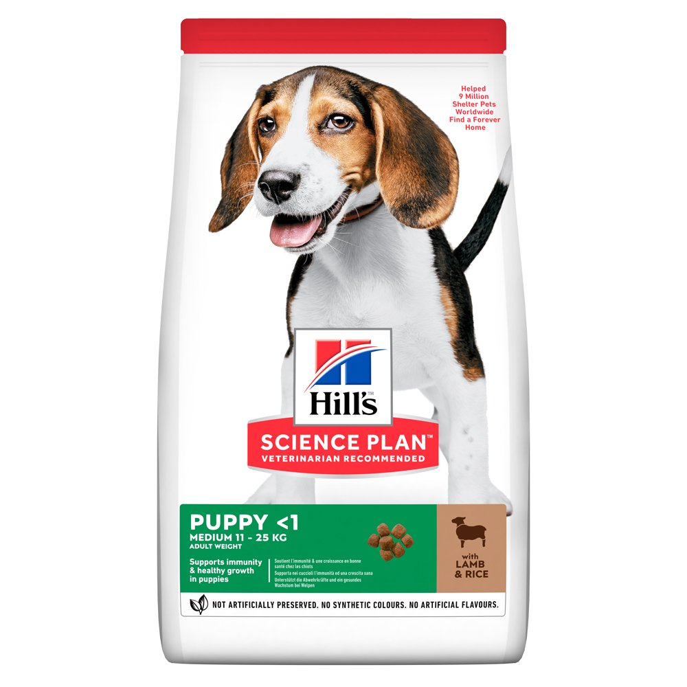 HILL'S SP Puppy Medium Хіллс Сухий Корм для Цуценят середніх порід з Ягням і Рисом - 2,5 кг