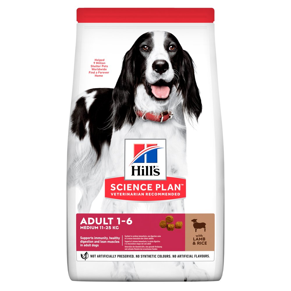 HILL'S SP Adult Medium Хіллс Сухий Корм для Собак з Ягням і Рисом - 800 г