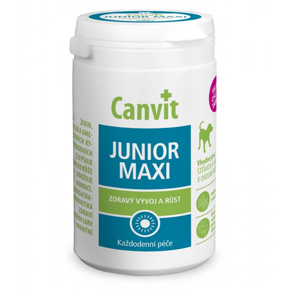 Вітамінна добавка Canvit Junior Maxi for Dogs для підтримки здорового розвитку для цуценят, 230 г