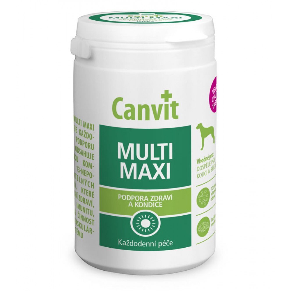 Витаминная добавка Canvit Multi Maxi for Dogs для улучшения физической формы у собак, 230 г