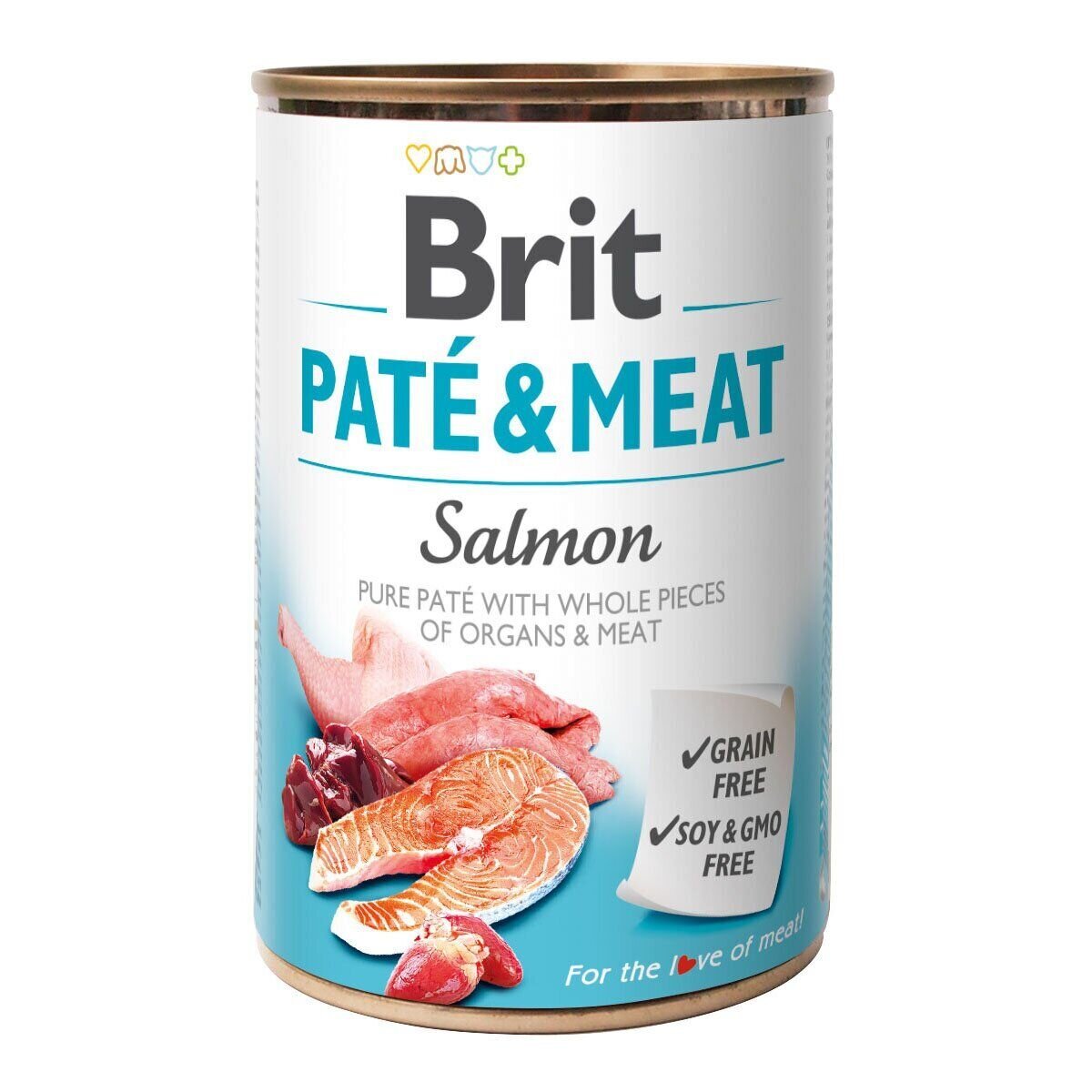 Brit Pate & Meat Salmon - Влажный корм для собак 400 г (курица и лосось)