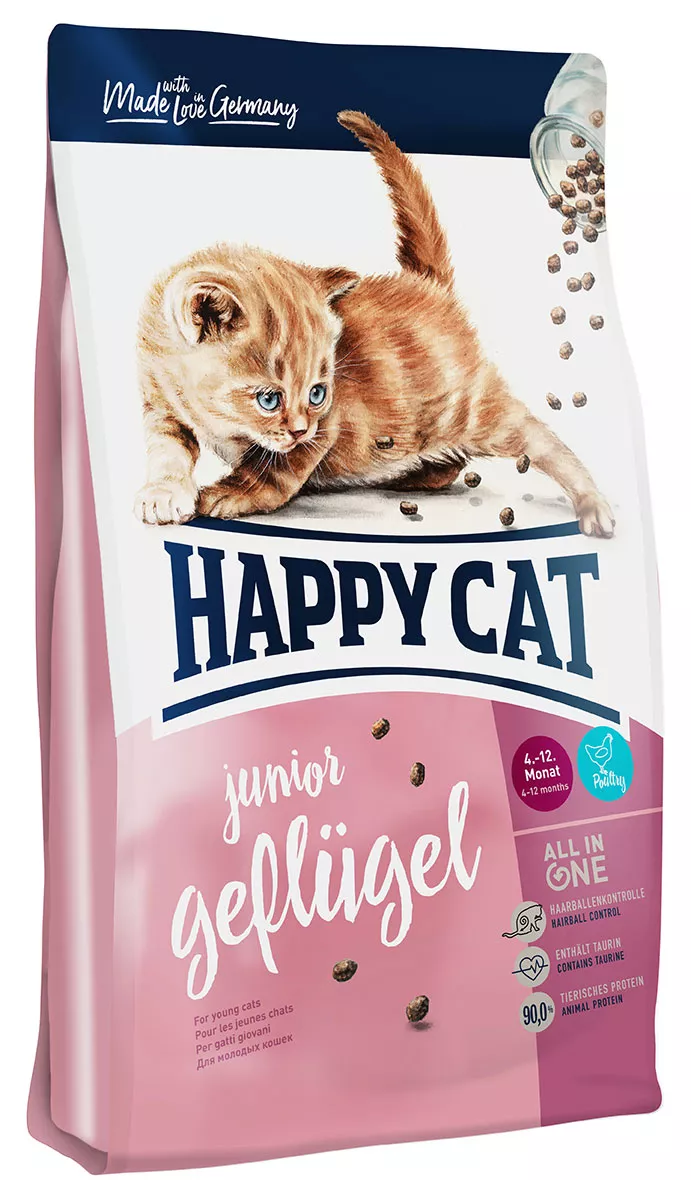 Happy Cat (Хэппи Кэт) - Supreme Junior Geflugel Сухой корм для котят с мясом птицы 0,3 кг