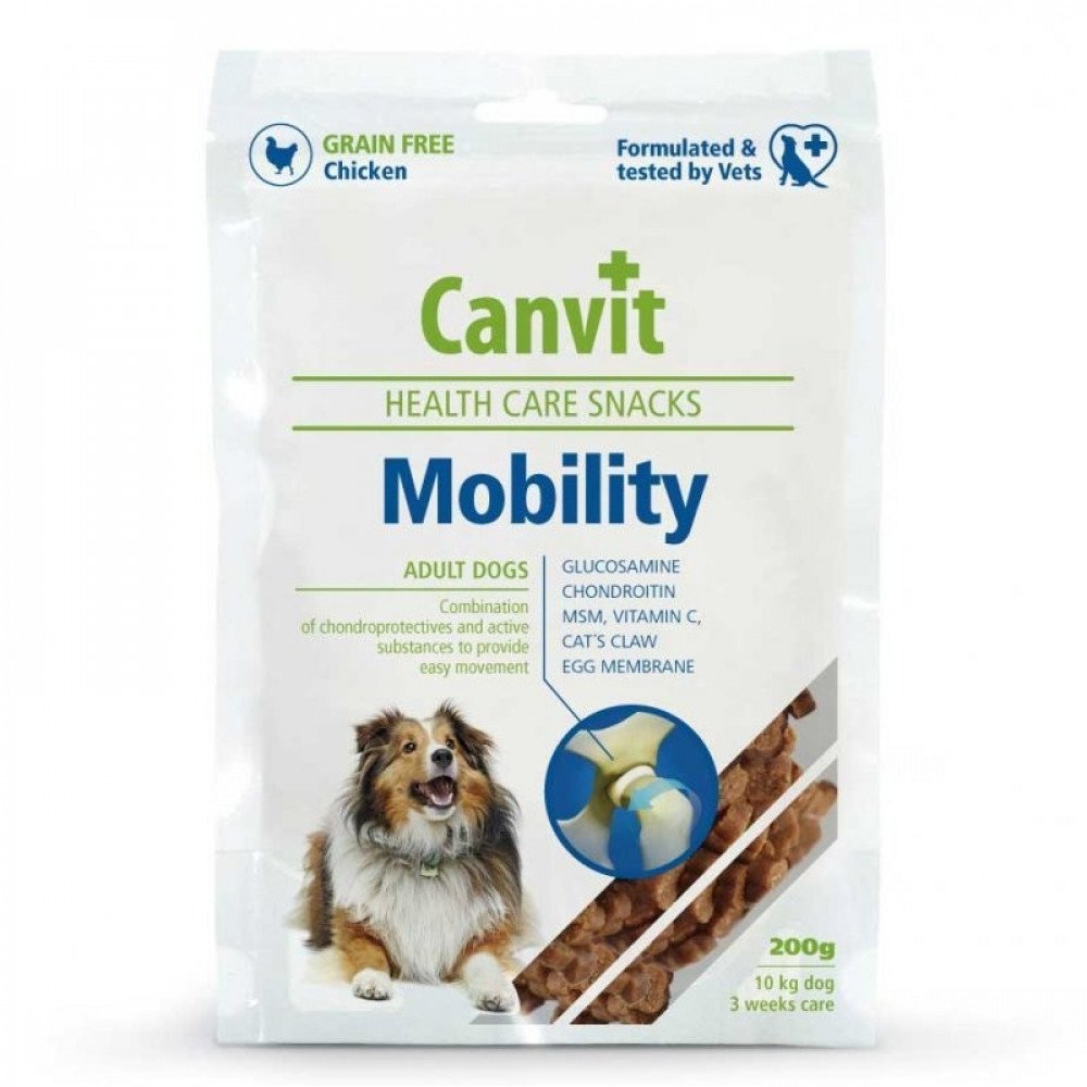 Напіввологі ласощі Canvit Mobility для підтримки і розвитку суглобів у собак, 200 г