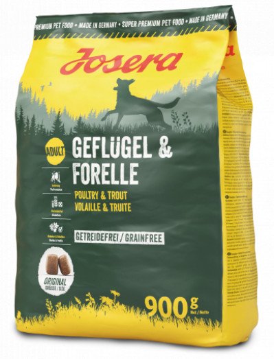 Josera Geflügel Forelle сухой корм для собак (Йозера Гефлюгель энд Форелле с птицей и форелью) 900 г