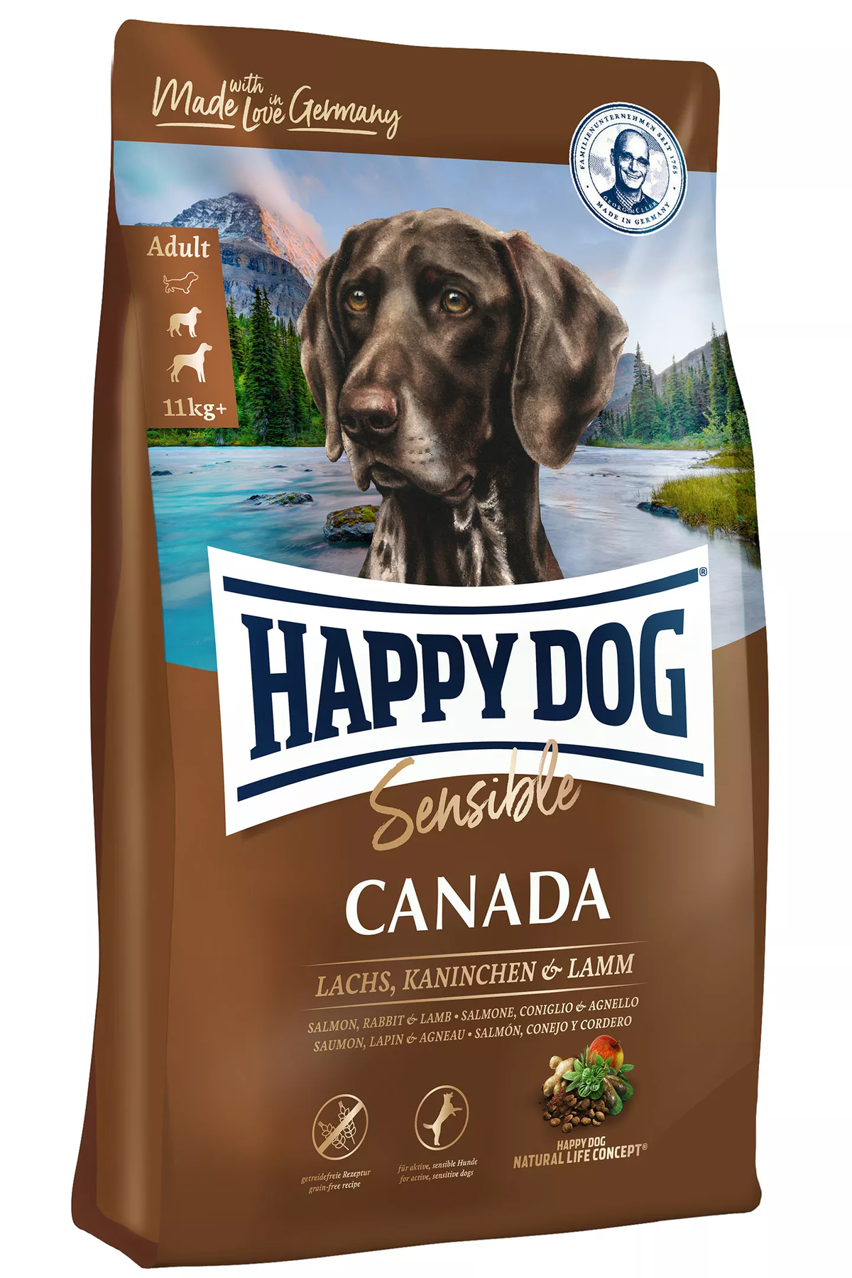 Happy Dog (Хеппі Дог) Supreme Sensible - Canada Сухий корм для собак середніх та крупних порід з чутливим травленням та схильних до алергії 1 кг